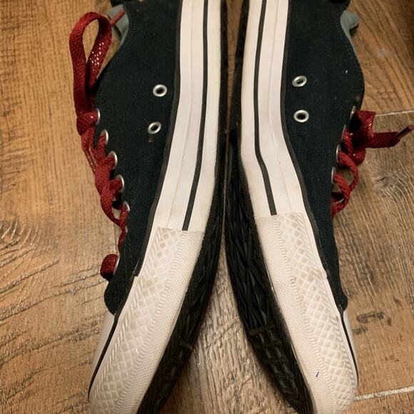CONVERSE ALL STAR CHUCK TAYLOR Low Top BLACK Canvas WHITE Rubber Size 11 - Picture 3 of 13